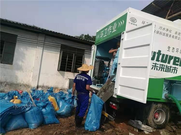 渠县工业污泥压干处理